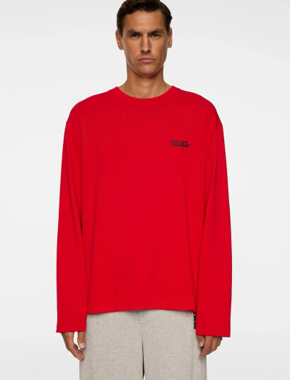 J. Lindeberg Walsh Ls Apres T-Shirt - Red - XL J. Lindeberg Walsh Ls Apres T-Shirt - Red - XL