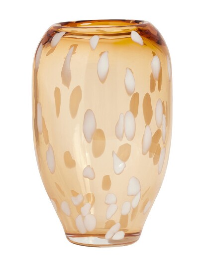 Oyoy Living Design Jali Vase Medium Patterned AMBER H23CM