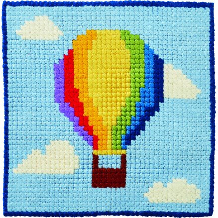 Permin Broderisett Luftballong for barn 25x25 cm Permin Broderisett Luftballong for barn 25x25 cm