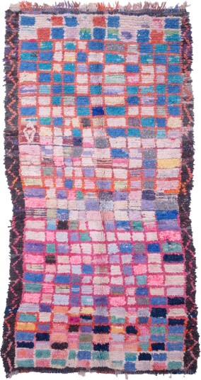 Marokkansk Boucherouite teppe 290 x 150 cm Marokkansk Boucherouite teppe 290 x 150 cm