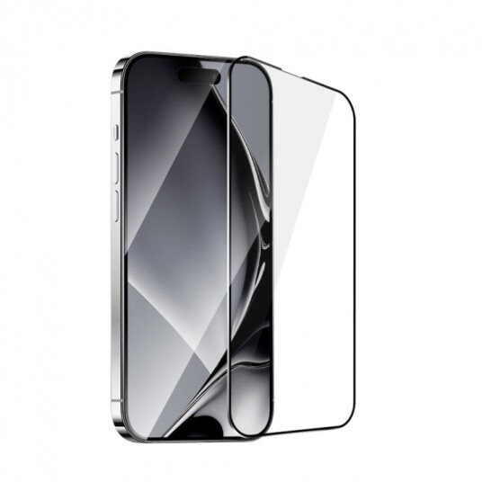 Skjermbeskytter i herdet glass med metallkant iPhone 16