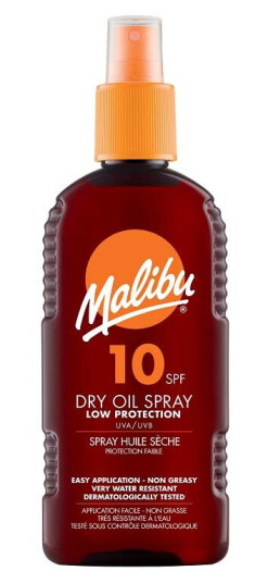 Malibu Dry Oil Spray Solkrem SPF 10 - 200ml med UVA/UVB-beskyttelse