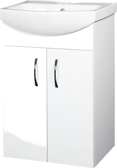 NORTIQ ARTIC SHARP 50 CM BADEROMSMØBEL HVIT HØYGLANS NORTIQ ARTIC SHARP 50 CM BADEROMSMØBEL HVIT HØYGLANS
