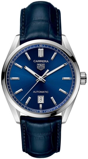 TAG Heuer Herreklokke WBN2112.FC6504 Carrera Blå/Lær Ø39 mm