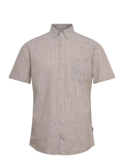 Lindbergh Cotton/Linen Shirt S/Scotton/Linen Shirt S/S   Beige   XXXL