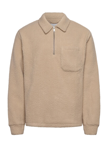 Lindbergh Half Zip Fleece - Beige - L