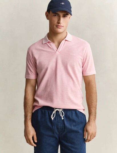 Gant Washed Slub Ss Polo Pink XXXXL
