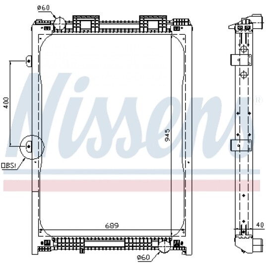 Radiator NISSENS 62870A