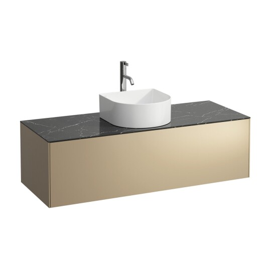 Laufen Sonar Servantskap med 1 skuff 1175x455 mm m/topp Gull/Nero Marquina