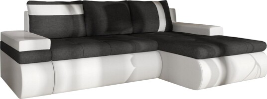 Lavona Divansovesofa Mini Høyre - Mørkegrå/Hvit