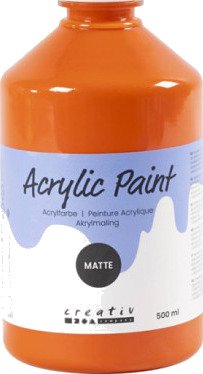 Akrylmaling Matt Oransje 500 ml