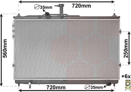 VAN WEZEL 82002392 Radiator, motorkjøling