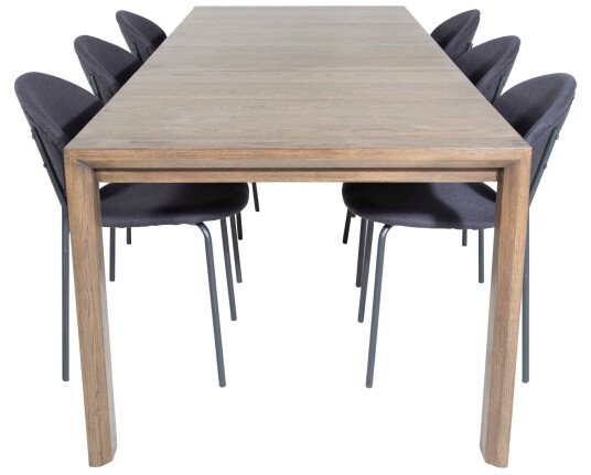 Venture Design Slider & Vault spisegruppe Natur/svart 6 st stoler bord 170 x 95 cm Venture Design Slider & Vault spisegruppe Natur/svart 6 st stoler bord 170 x 95 cm