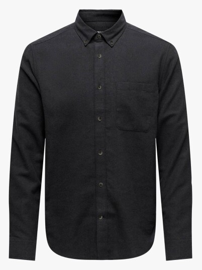 Only & Sons Gudmund Slim Solid Shirt Sort L