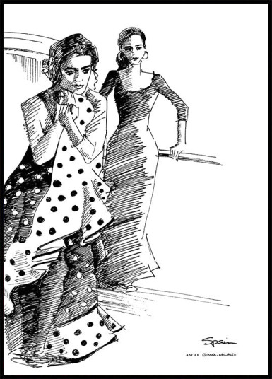 FLAMENCO DANCERS Plakat Plakat / 50x70cm