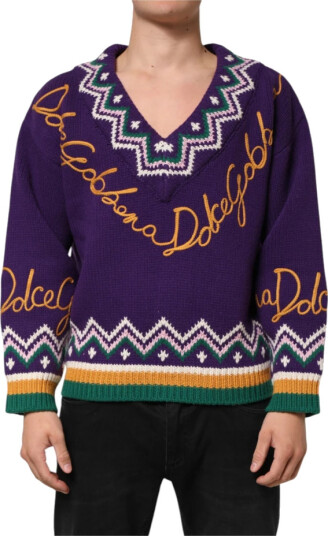 Dolce & Gabbana Herre Strikkevarer Lilla M,