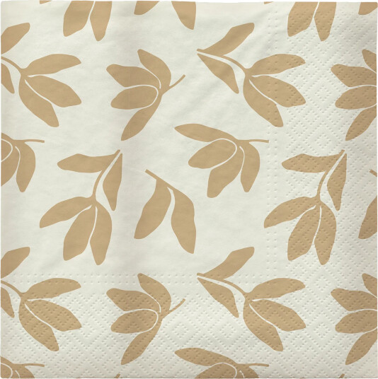 Broste Copenhagen Herbert papirservietter 33x33 cm 20 pk Beige off white