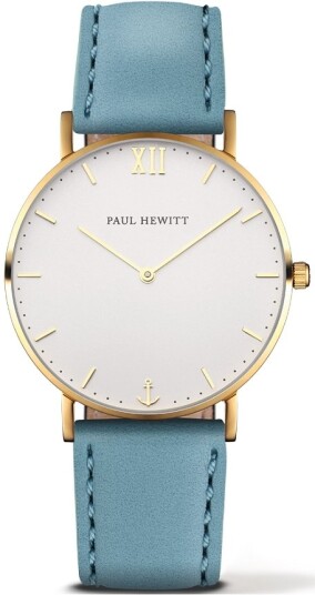 Paul Hewitt Dameklokke PH 6455139K Sailor Line Sølvfarget/Lær Ø36
