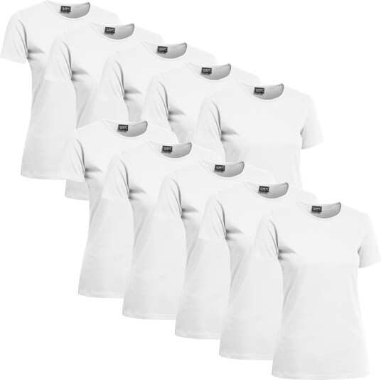 Clique T skjorte Dame 10 pakning Hvit Clique T skjorte Dame 10 pakning Hvit