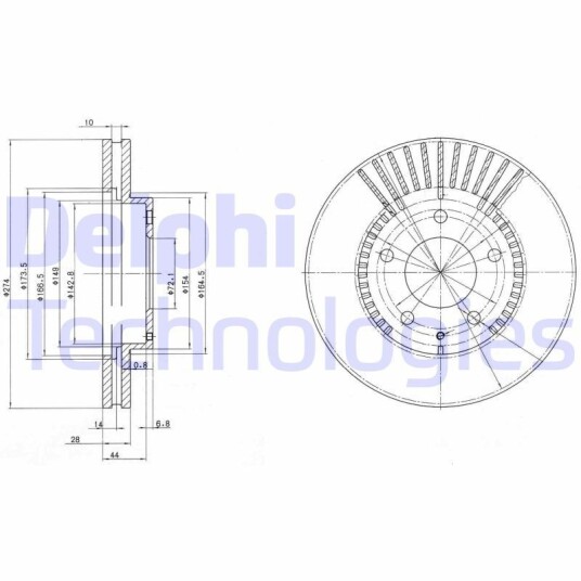 Bremseskive DELPHI BG3232 Bremseskive DELPHI BG3232
