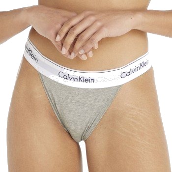 Calvin Klein Truser Modern Cotton Tanga Panty Gråmelerad Small Dame Calvin Klein Truser Modern Cotton Tanga Panty Gråmelerad Small Dame