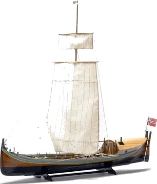 Billing Boats Nordlandsbåten 1:20 Modellsats i Treskrog Billing Boats Nordlandsbåten 1:20 Modellsats i Treskrog