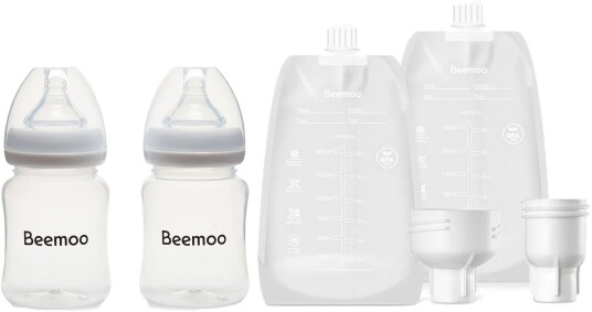 Beemoo Care Flasker 180 ml 2-Pack inkl. Brystmelkposer 30-Pack Beemoo Care Flasker 180 ml 2-Pack inkl. Brystmelkposer 30-Pack