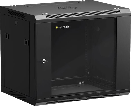 Netrack Rack Skap Veggmonterbar Svart 9U 19"