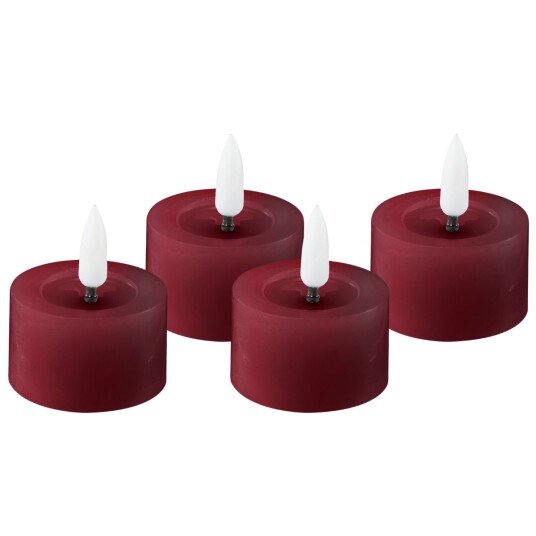 Edelweiss LED Telys 4pk   Ruby Red Rød