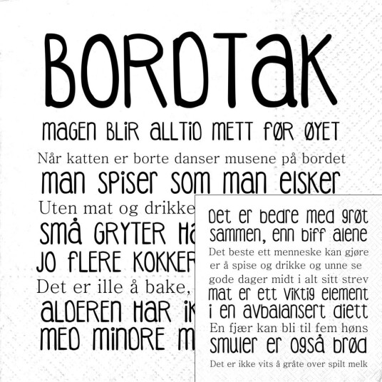 Serviett lunsj 20 stk Bordta