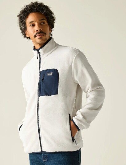 Regatta Frankie F/Z Fleece   White   L