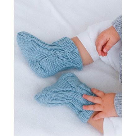 Dream in Blue Socks by DROPS Design Baby Sokker Strikkeoppskrift str 1 3 mdr 3 4 år