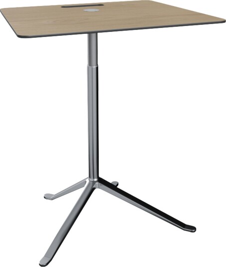 Little Friend KS13 Sidebord Høydejusterbart Eik/Polert Aluminium
