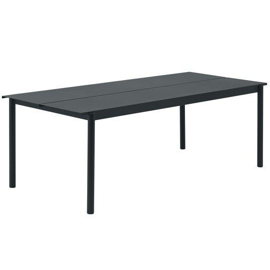 Linear Bord Stål 90x220 cm Antrasitt