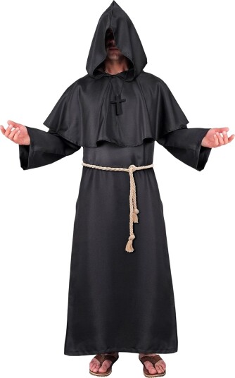 Dark Monk Svart Munkekostyme til Herre XX Large Dark Monk Svart Munkekostyme til Herre XX Large