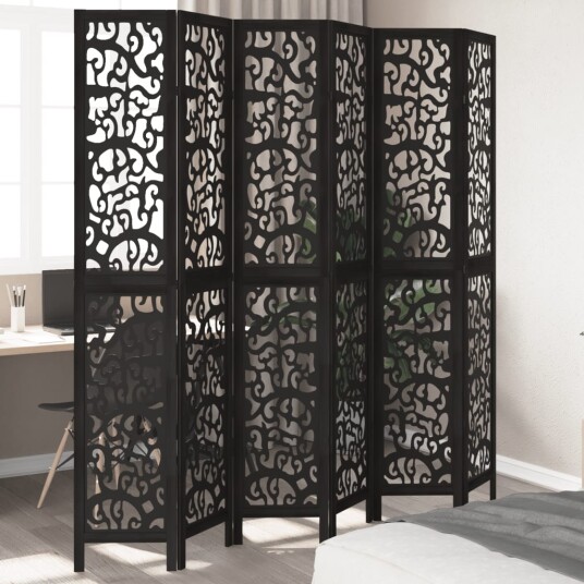 Romdeler 6 paneler svart heltre keisertre 8721012074606