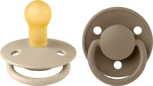 BIBS Smokk De Lux 2-pack Lateks Størrelse 1 Vanilla/Dark Oak