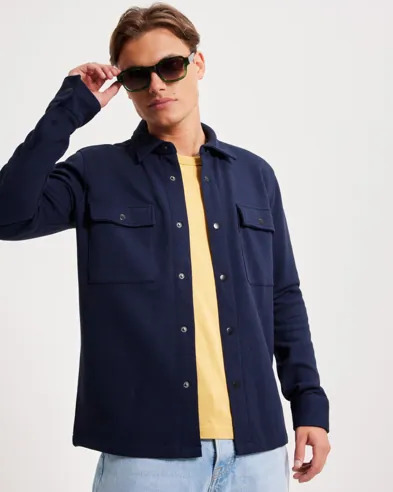 Selected Men Slhjackie Sweat Jacket Noos Overshirts Blå