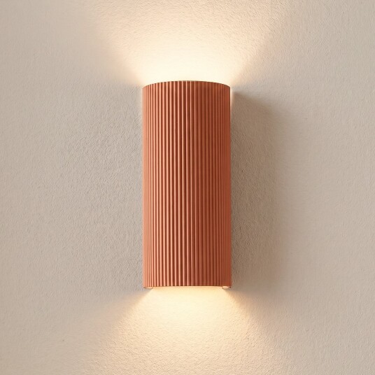 Vegglampe Lindby Colja dimmbar Brun / Rust Stue Gips / Leire Moderne 13.3 30.5 Brun / Rust