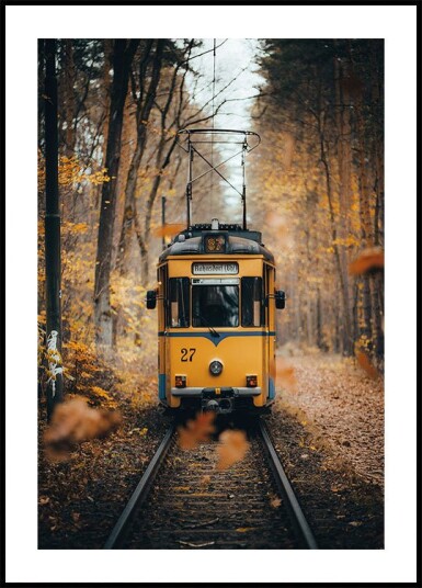 Old Yellow Train Plakat Plakat / 70x100cm