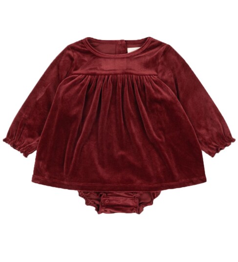 Konges Sløjd Red Dahlia Jingle Romper Dress Grs 2 år