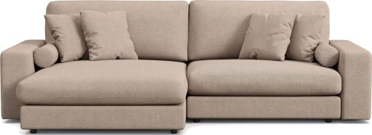 Arken Lyx 4 seter Vendbar L formet Dyp Divansofa i stoff Beige