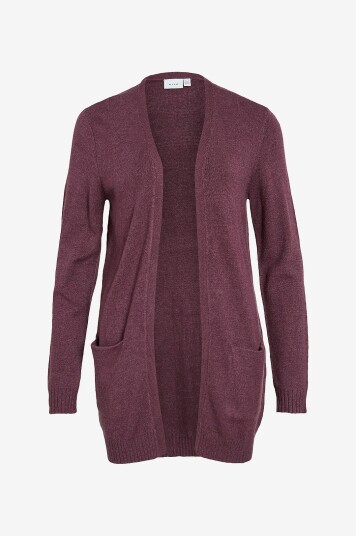 Vila - Cardigan viRil L/S Open Knit - Rød