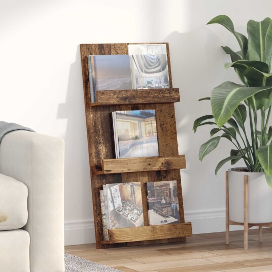vidaXL Magasinreol Gammelt tre 51 x 11 x 102 cm Konstruert tre vidaXL Magasinreol Gammelt tre 51 x 11 x 102 cm Konstruert tre