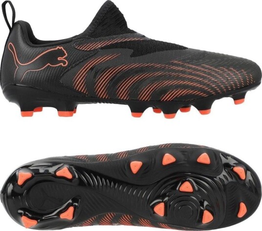 PUMA Future 9 Match Laceless FG/AG Eclipse PUMA Svart/rød/Strong Gray Barn størrelse 38