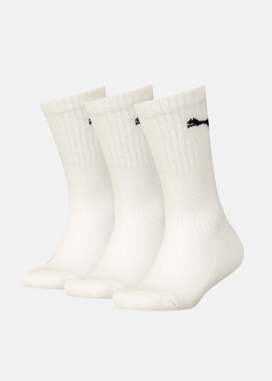 Puma Puma Kids Crew Sock 3p White 27-30 Bomullsstrømper