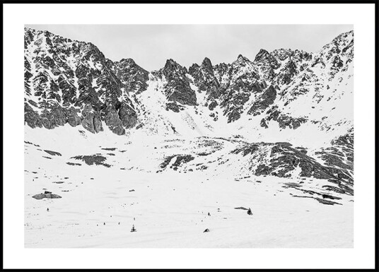 Snowy Mountain Peaks Plakat Plakat / 30x40cm