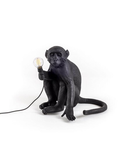 Seletti Monkey Bordlampe Sort Utendørs Seletti Monkey Bordlampe Sort Utendørs