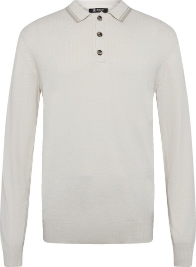 Abacus Mens Niblick Longsleeve Polo Cream XL