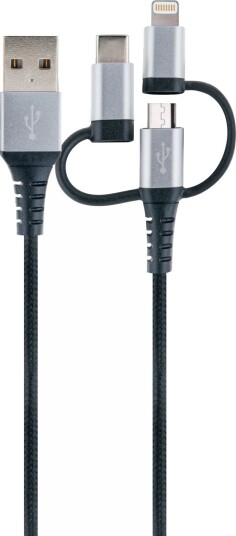 Schwaiger Lku 100 1,5 M Usb A Micro-Usb B Usb 2.0 0,48 Gbit/S Sort Sølv
